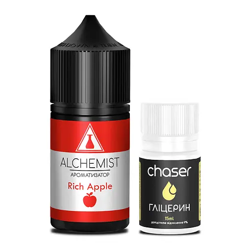 Набор компонентов для самозамеса солевой заправки ALCHEMIST 30 мл Rich Apple Яблоко, 0-50 мг (18094) - фото 2