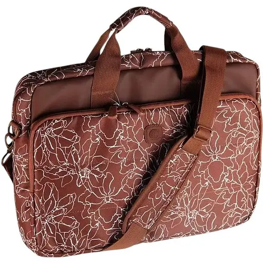 Сумка для ноутбука 16` Continent CC-032, Brownprints, малюнок, нейлон/поліестер, 38 x 27.5 x 4 см