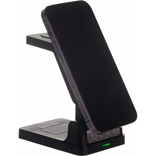 Беспроводное зарядное устройство для TheGeneral FlashCharge 15W с часами черное (40051219-01) - фото 3