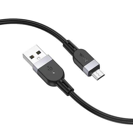 Кабель Hoco X109 Energy silicone charging data cable Micro (L=1 м) чорний - фото 3