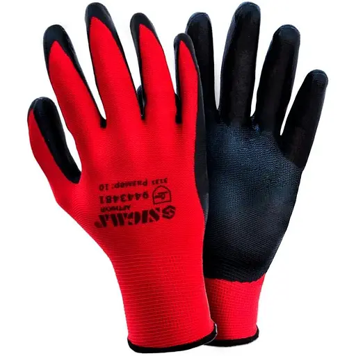 Рукавички трикотажні Sigma з нітриловим покриттям 9443481 - фото 1
