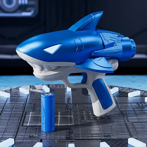 Водяний акумуляторний пістолет Shark Water Gun 185-68 (300ml) with lithium battery Blue - фото 7