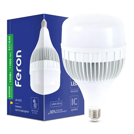 Світлодіодна лампа Feron LB-653 100 Вт Е27-E40 6500K - фото 1