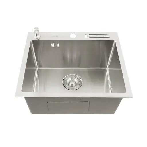 Кухонна мийка накладна 1.5 мм із нержавіючої сталі 45 см Nett NS-5245, Нержавіюча сталь - фото 3