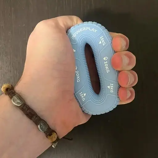 Еспандер кістьовий PowerPlay силіконовий PP-4331 Hand Grip Light 10-15-20 кг Блакитний (PP_4331_Blue_(10-15-20)) - фото 3