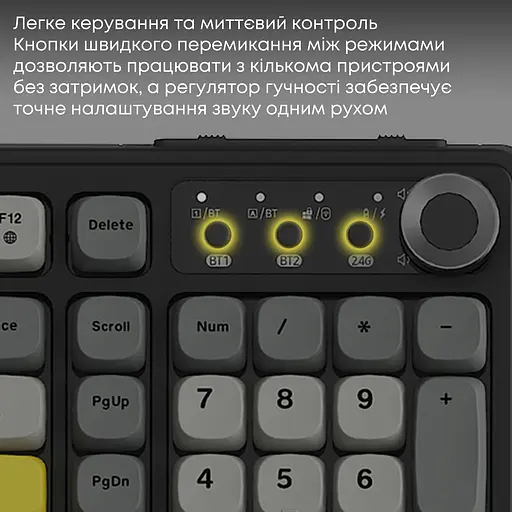 Клавіатура бездротова Ajazz AF98 PLUS Black (AF98-PLUS-BGY) - фото 7