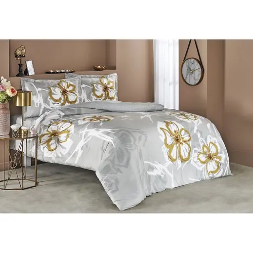 Комплект постільної білизни TAC Romy Євро Сірий 000164757