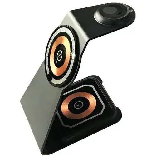 Зарядна станція 3IN1 S08 MagSafe Ultra-Thin (iPhone, iWatch, AirPods) 15W Original чорний - фото 1