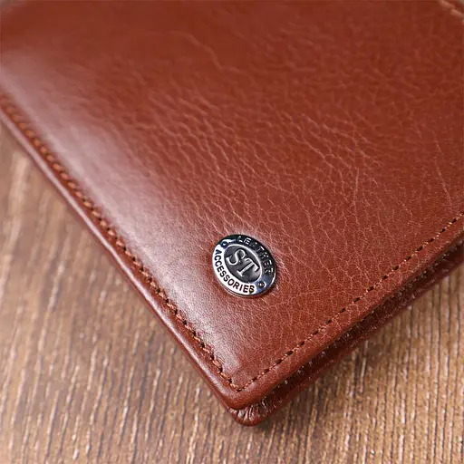 Шкіряний чоловічий гаманець ST Leather 11.5х8х1 см acs0026935 - фото 9
