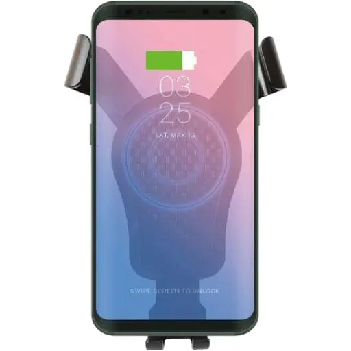 Автотримач із бездротовою зарядкою MHZ Holder HZ HWC3 Wireless charger, чорний - фото 4