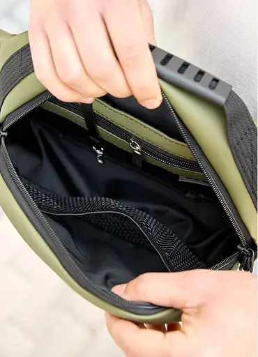 Сумка через плечо бананка Sambag Flex хаки 30×17×10 см (85351019m) - фото 7