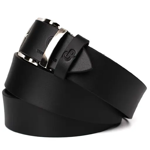 Ремінь шкіряний Grande Pelle чорний 120х3.5х0.5 см acs0032058 - фото 3