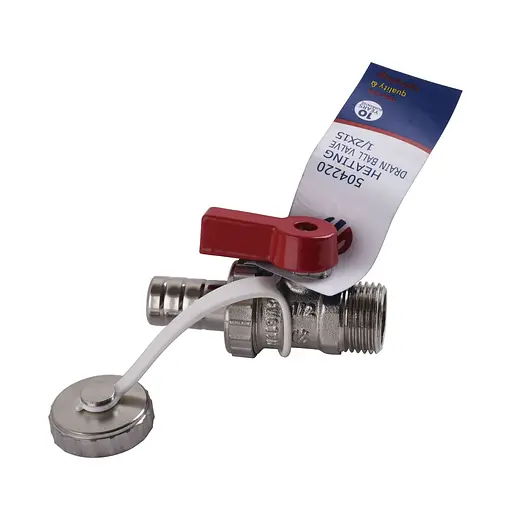 Кран зливу/підживлення 1/2″ з заглушкою 504220 Arco Spain Red - фото 1