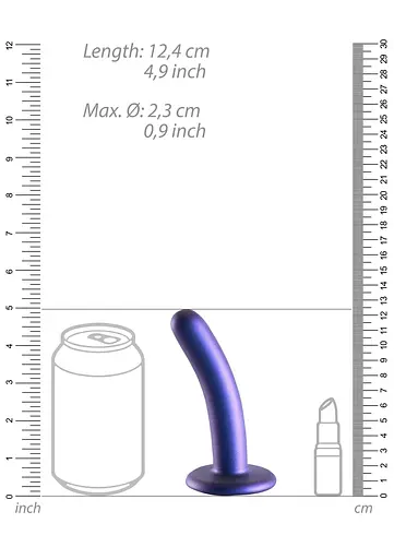 Фалоімітатор Ouch! Smooth G-Spot Dildo 5'' 12.4 см (синій) - фото 15