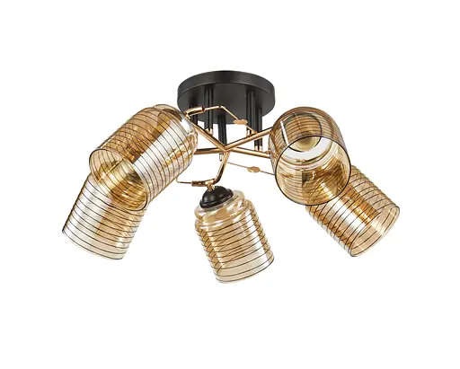 Люстра декоративная VALESO V 6202-5 BK+FG