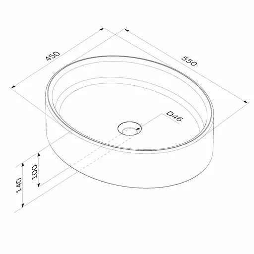 Умивальник Am.Pm Func 55 см білий MFAWCC20550WG, Білий - фото 5