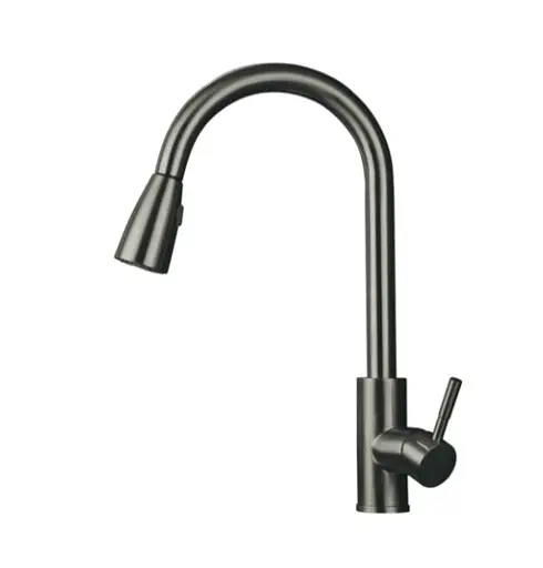 Змішувач для кухні Mixxus SUS-014-B Graphite з висувною лійкою (MI6564) - фото 1