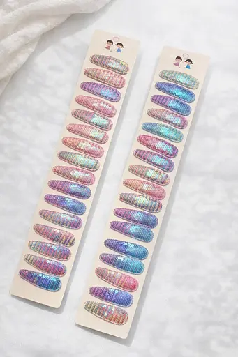 Набір блискучих шпильок кліпс 20 шт. - фото 1