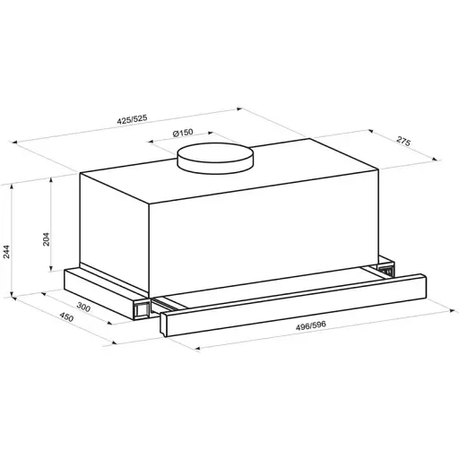 Витяжка кухонна ELEYUS BREEZE G 1200 60 BL - фото 8