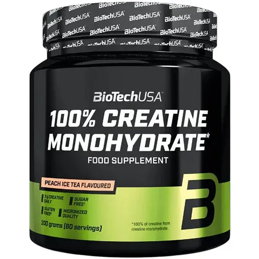 Креатин BiotechUSA 100% Creatine Monohydrate Ice tea-peach 300 г