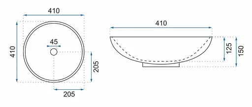 Умивальник Rea Fiori накладний білий REA-U6520, Білий - фото 6