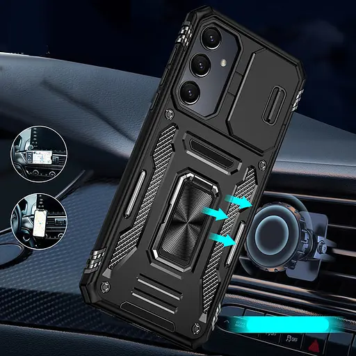 Чохол Epik ударостійкий Camshield Army Ring для Samsung Galaxy A36 5G/A56 5G Чорний/Black - фото 2