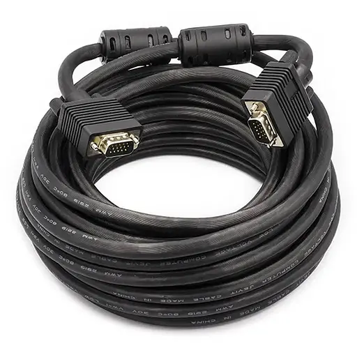 Видео кабель PowerPlant VGA-VGA, 10 м, Double ferrites