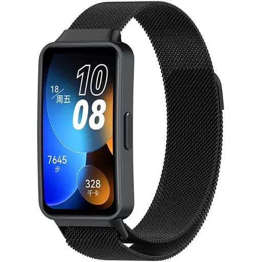 Ремешок DK CDK для Huawei Band 10 Metal Milanese Loop Magnetic (015813) (black) - фото 2