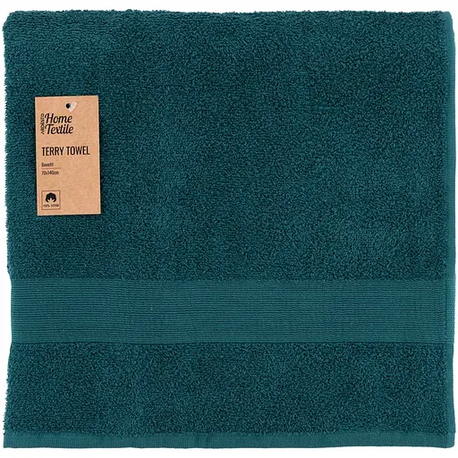 Полотенце махровое Ardesto Benefit 70х140 см 100% хлопок темно-зеленое (ART2470CN)  - фото 1