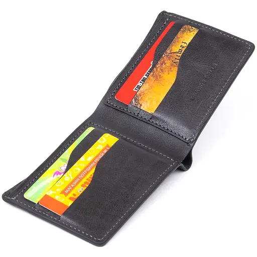 Мужской кожаный кошелек Grande Pelle 11.5х9х0.7 см acs0015933 - фото 4