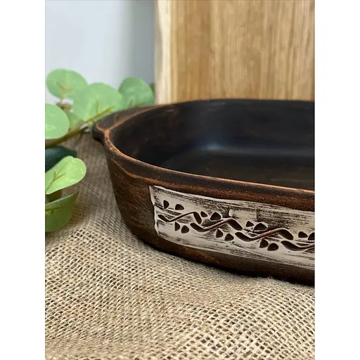 Деко для запікання керамічне (глиняне) різьблене Ангоб - фото 8