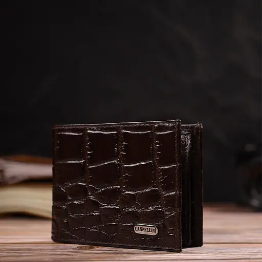 Мужской кожаный кошелек Canpellini 11х8.3х1 см acs0025584 - фото 6