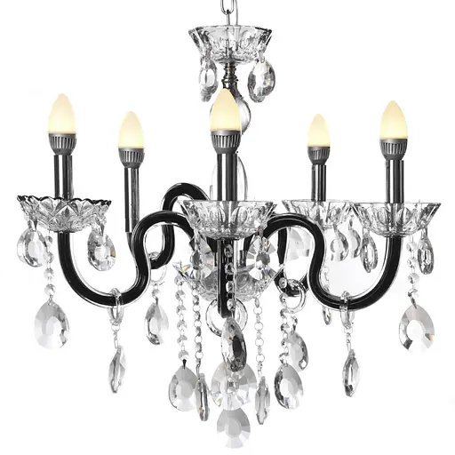 Люстра свічка Brille підвісна кришталева E14 40W CH (BCL-383S/5) - фото 5