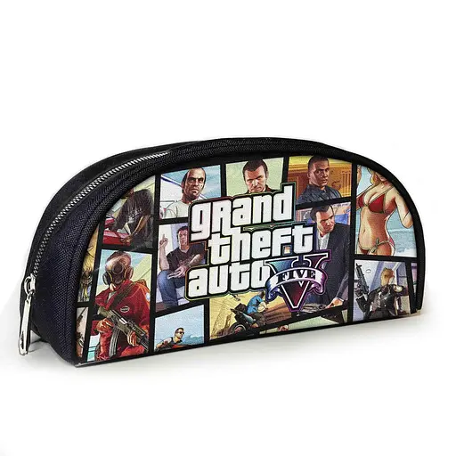 Пенал шкільний GTA/Grand Theft Auto 23х10х8 см з принтом для хлопчика (02804)