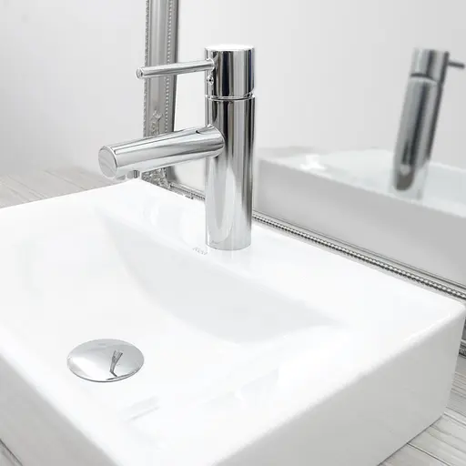 Змішувач для умивальника Rea Tess chrom низький REA-B8801 Хром - фото 7