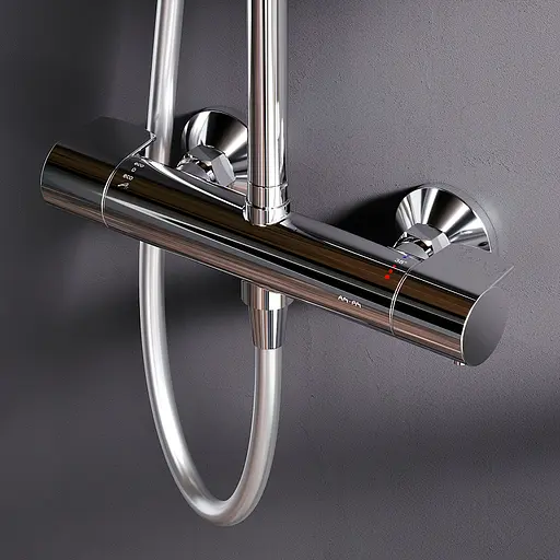 Душова система з термостатом Am.Pm X-Joy верхній душ 220 мм F0785A400, Хром - фото 5