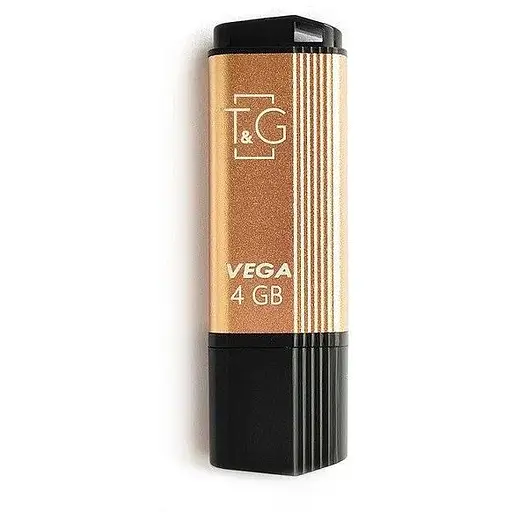 Флеш накопитель USB 4Gb T&G Vega TG121 золотистый USB 2.0 (TG121-4GBGD) - фото 1