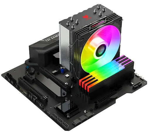 Кулер для процессора Coolmoon Aosor AS400 BLACK (AS400 BLACK) - фото 10