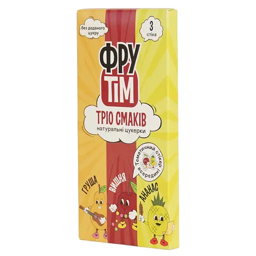 Цукерки Фрутім Тріо Смаків: груша, вишня, ананас натуральні 60 г - фото 2