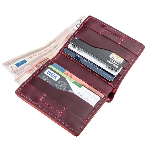 Кожаный женский кошелек Grande Pelle 9.5х10х2 см acs0015079 - фото 3