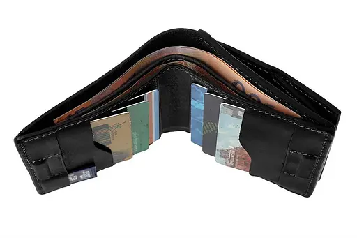 Мужской кожаный кошелек Grande Pelle 10х10х2.5 см acs0029295 - фото 6