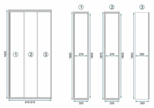 Душові двері Rea Alex black 90 REA-K9638, прозорий, чорний - фото 10