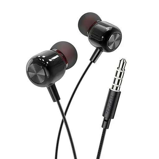 Навушники HOCO M87 String wired earphones with with microphone Gloomy Black - фото 1
