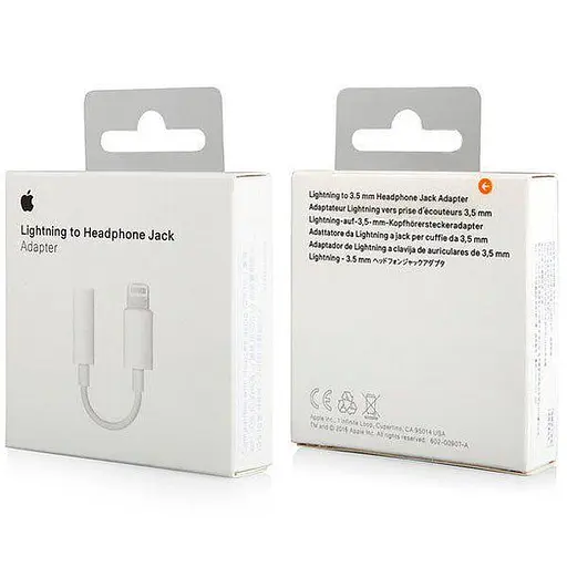 Адаптер Apple ммX62 Lightning вход папа выход 3.5 мм мама - фото 2