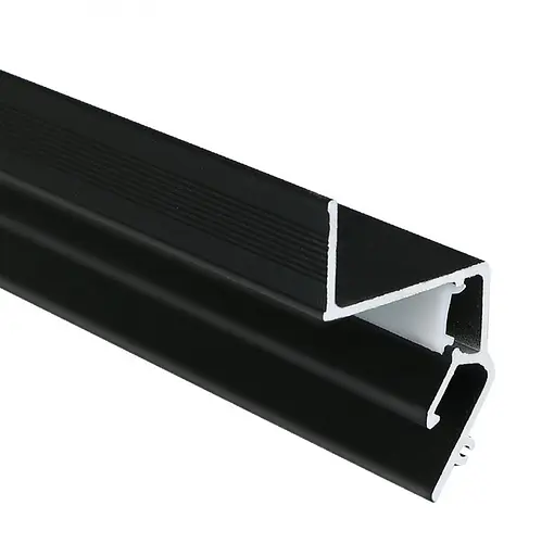 LED профіль для натяжної стелі гарпунна система. Ефект "тіньового шва". 3м KLOODI KLP NAT2951 3 BK - фото 1