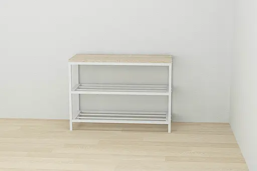 Банкетка універсальна Ferrum-decor Слайм 45x63x26 білий ДСП Дуб Сонома 16мм (FRD-104077) - фото 5