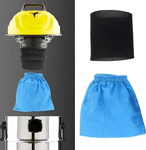 Фильтр тканевый + поролоновый фильтр для пылесоса Karcher WD1, MV1, WD2, WD3, SE4001, 2.863-015.0 - фото 7