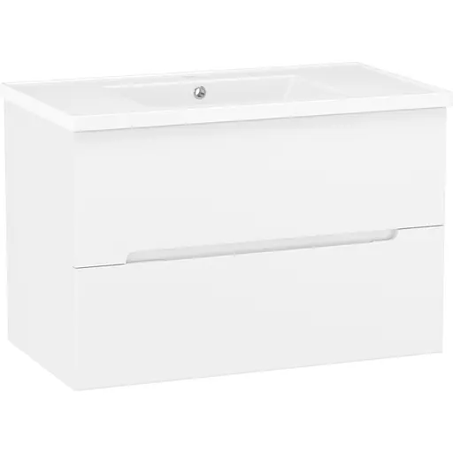 Тумба підвісна Imprese Elio з умивальником 80 см Білий u08507703FJ Білий - фото 1