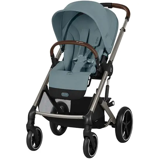Коляска Cybex Balios S Lux TPE Stormy Blue з бампером + Люлька Cybex S Stormy Blue блакитна  - фото 2