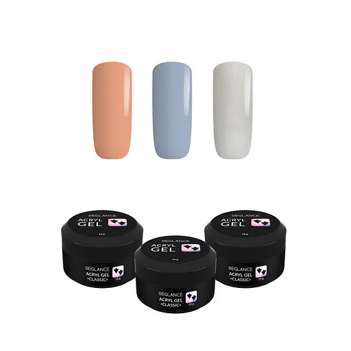 Набір Акрил-гелей Reglance "Classic" Creamy 15г (3шт)